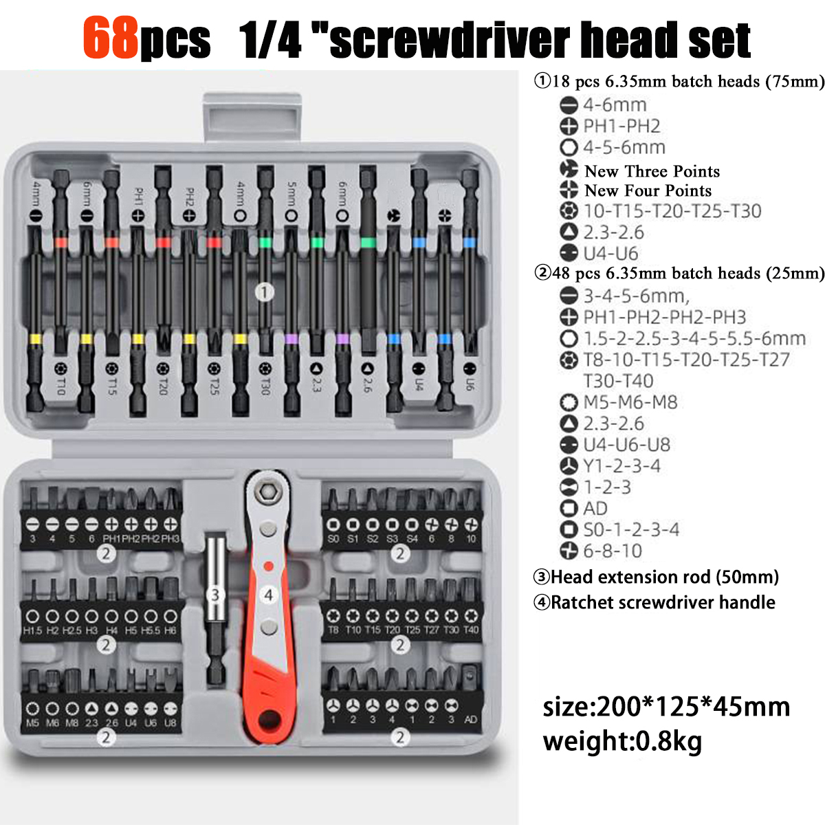 Diy Electronics Com - 68 in 1 Precision Ratchet Screwdriver