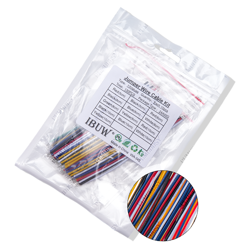 Breadboard Jumper Wire - 130Pcs 24AWG Breadboard Jumper Wire Cable