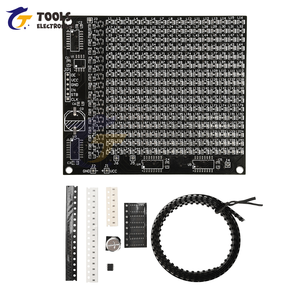 DIY Electronic Kit 64LED/256LE - огляд і ціна Diy Kit Elektronik