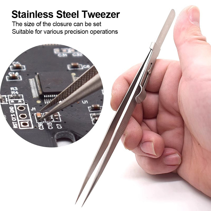 Adjustable Self Clamping Tweez - огляд і ціна Diy Electronics Tool Kit