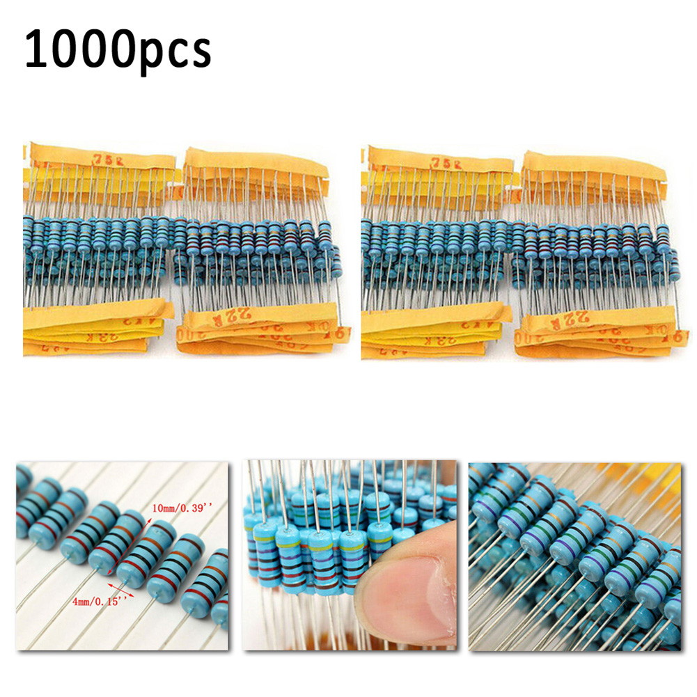 1000pcs 1% 1W 100 Value Metal  - огляд і ціна R/Diy Electronics