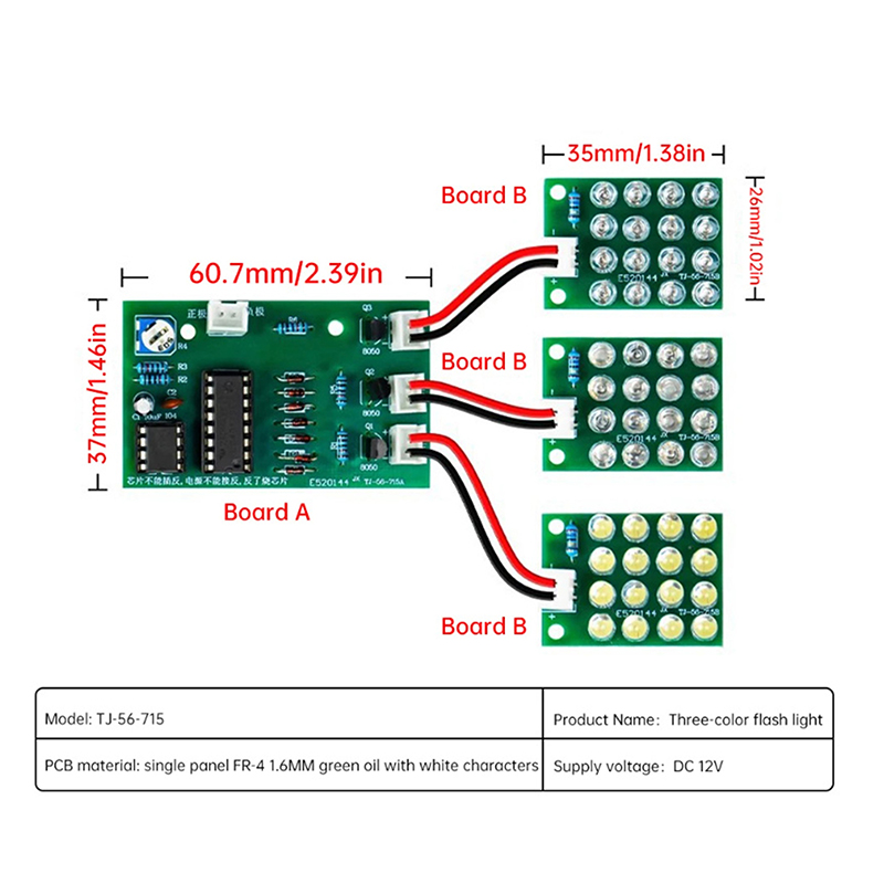 TJ-56-715 DC 12V NE555+CD4017  - огляд і ціна R/Diy Electronics