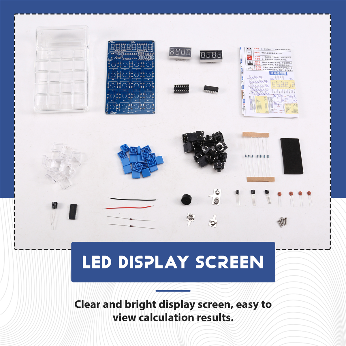 DIY Calculator Kit with LED Di - огляд і ціна Diy Electronics Projects For Adults