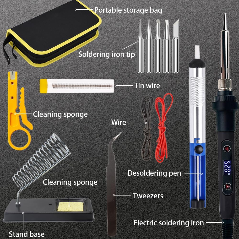 80W Soldering Iron Kit with LC - огляд і ціна Diy Electronics Tool Kit