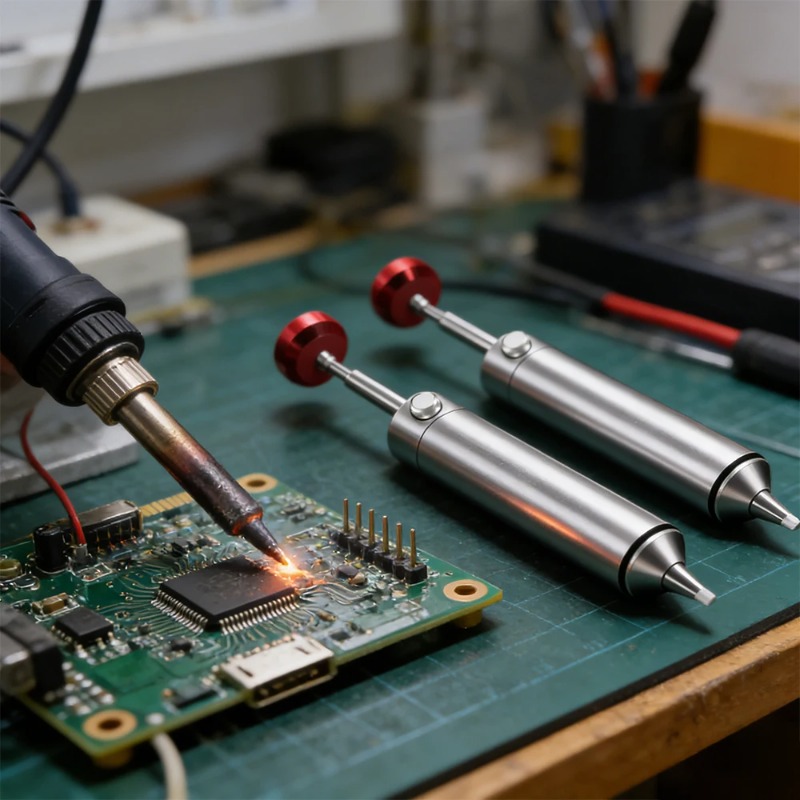 ANSIKI MJF-D9 Solder Sucker Al - огляд і ціна Desoldering Pump Solder