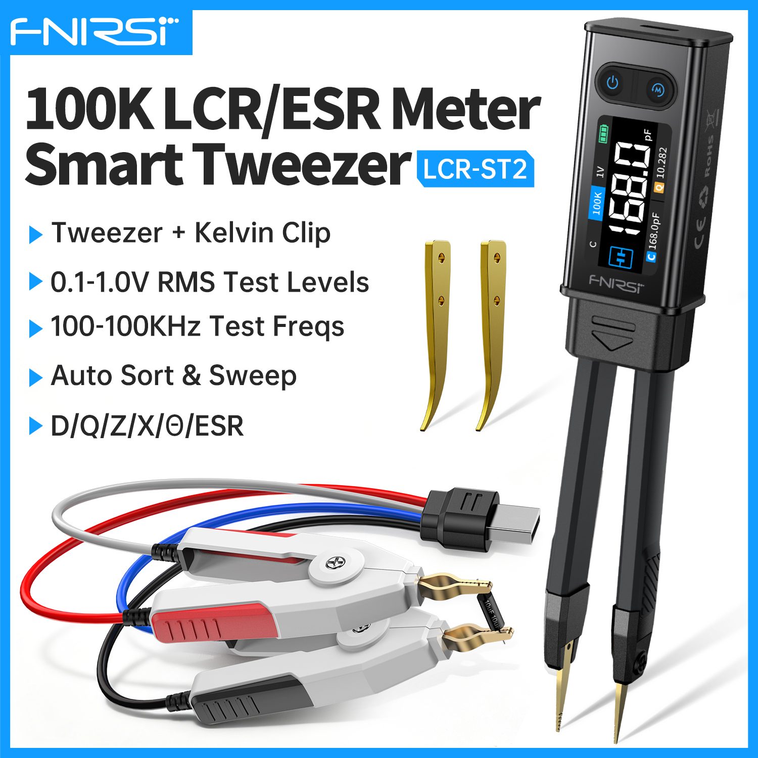 FNIRSI LCR-ST2 Digital LCR Met - огляд і ціна R/Diy Electronics