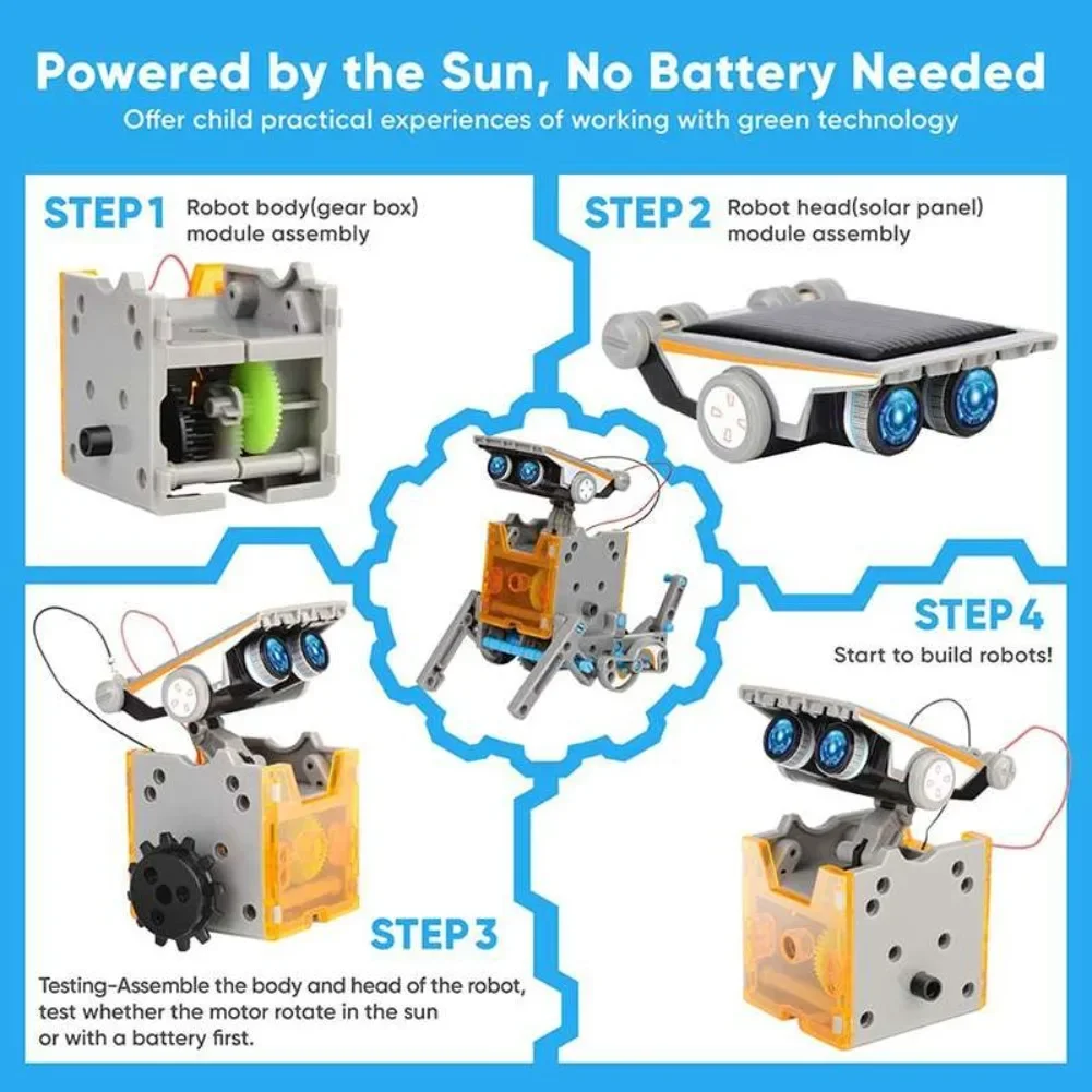 13 in 1 Solar Powered Robot Sc - огляд і ціна Diy Kit Elektronik