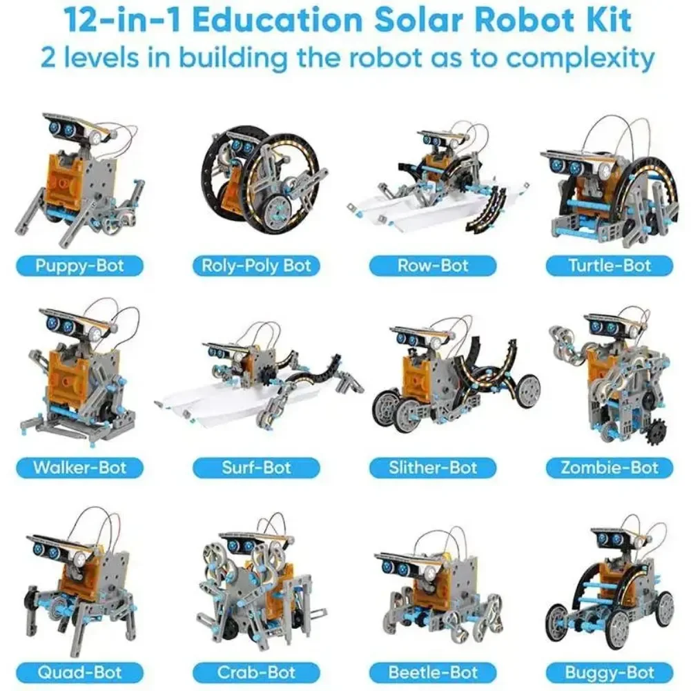 13 in 1 Solar Powered Robot Sc - огляд і ціна Diy Kit Elektronik